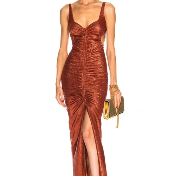 galvan gold dress Rent Galvan Sequin Dress